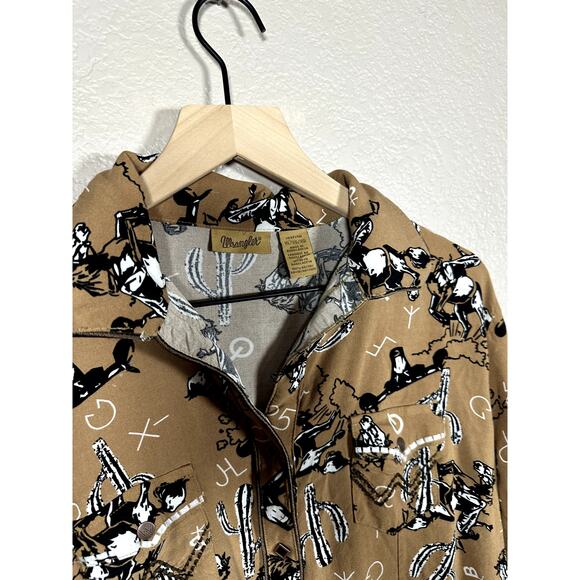 WRANGLER X LEON BRIDGES WOMEN'S WESTERN SHIRT IN BROWN MULTI Extra Large - Picture 3 of 7